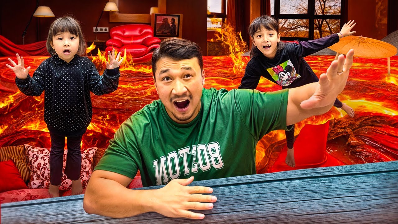 ПОЛ ЭТО ЛАВА🔥🔥🔥 ӨТЕ ҚИЫН БОЛДЫ😱 ЖАСМИН МЕН ТОМИКОШ МЫҚТЫ ОЙНАЙДЫ ЕКЕН😁