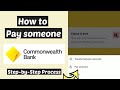 How to pay money to someone Commonwealth using Phone number or email address | CommBank Pay Someone