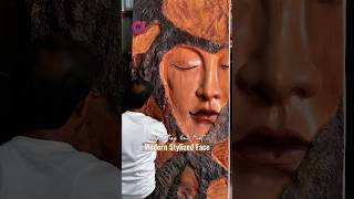 6x3 Feet Modern Stylized Face 3D Relief Mural #mural #artociti #homedecor #muralproject