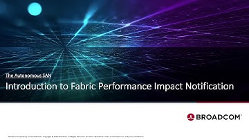 Introduction to Fabric Performance Impact Notification