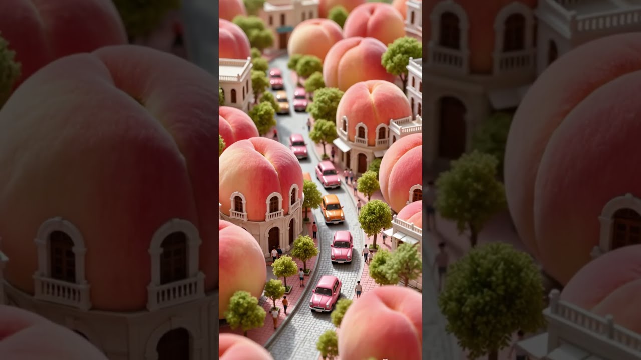 Tiny Peach City Creative Miniature World Tinypeachcity Ai Viral Trending