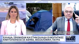 Ο Υφ. Παιδείας Ν. Παπαϊωάννου στο BLUESKY για κινητοποιήσεις μαθητών και καθηγητών