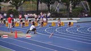 20130914群馬中学新人陸上(高崎)共通女子100m1組
