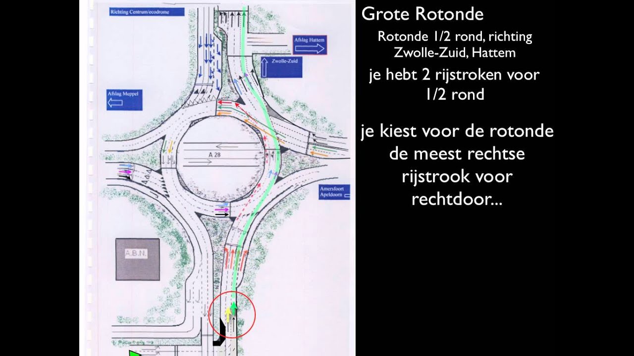 Grote Rotonde 1/2 rond richting Zwolle Zuid, Hattem YouTube
