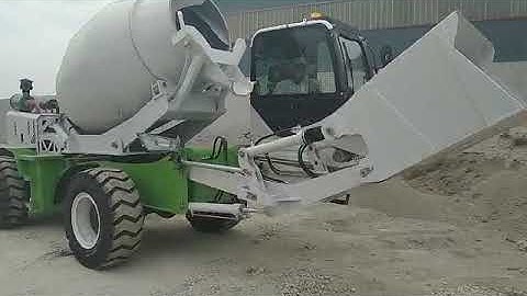 Self Loading Bucket in A Concrete Mixer Truck