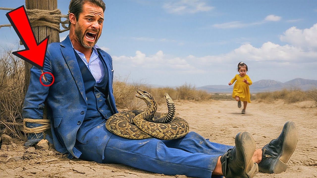 MENINA VÊ MILIONÁRIO AMARRADO LUTANDO COM UMA CASCAVEL, ENTÃO ELA FAZ ISSO…