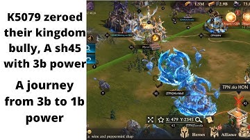 K5079 zeroed their kingdom bully, a sh45 with 3b power | 10m troops died | KING OF AVALON