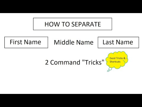 How to Separate Name Quickly in Excel, Excel Trick (CTRL + E)