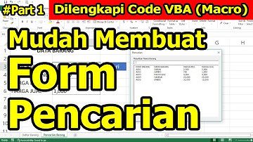 Mudah Membuat Form Pencarian di Excel (Part 1)