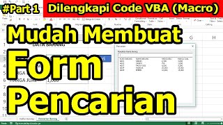 Mudah Membuat Form Pencarian di Excel (Part 1)