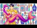 🧜‍♀️Paper DIY Mermaid🧜‍♀️ Couple Rumi x Jinu Royal Glow Up Skincare + Makeup KPOP DEMON HUNTERS 💄