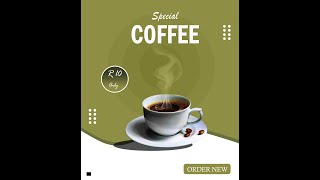 Photoshop | Coffee Creative Social Media Post Design