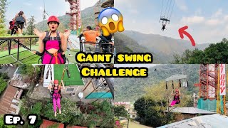 OMG Biggest Gaint Swing Challenge Alone Adventure sports at Rishikesh by Bindass Kavya Thrilling