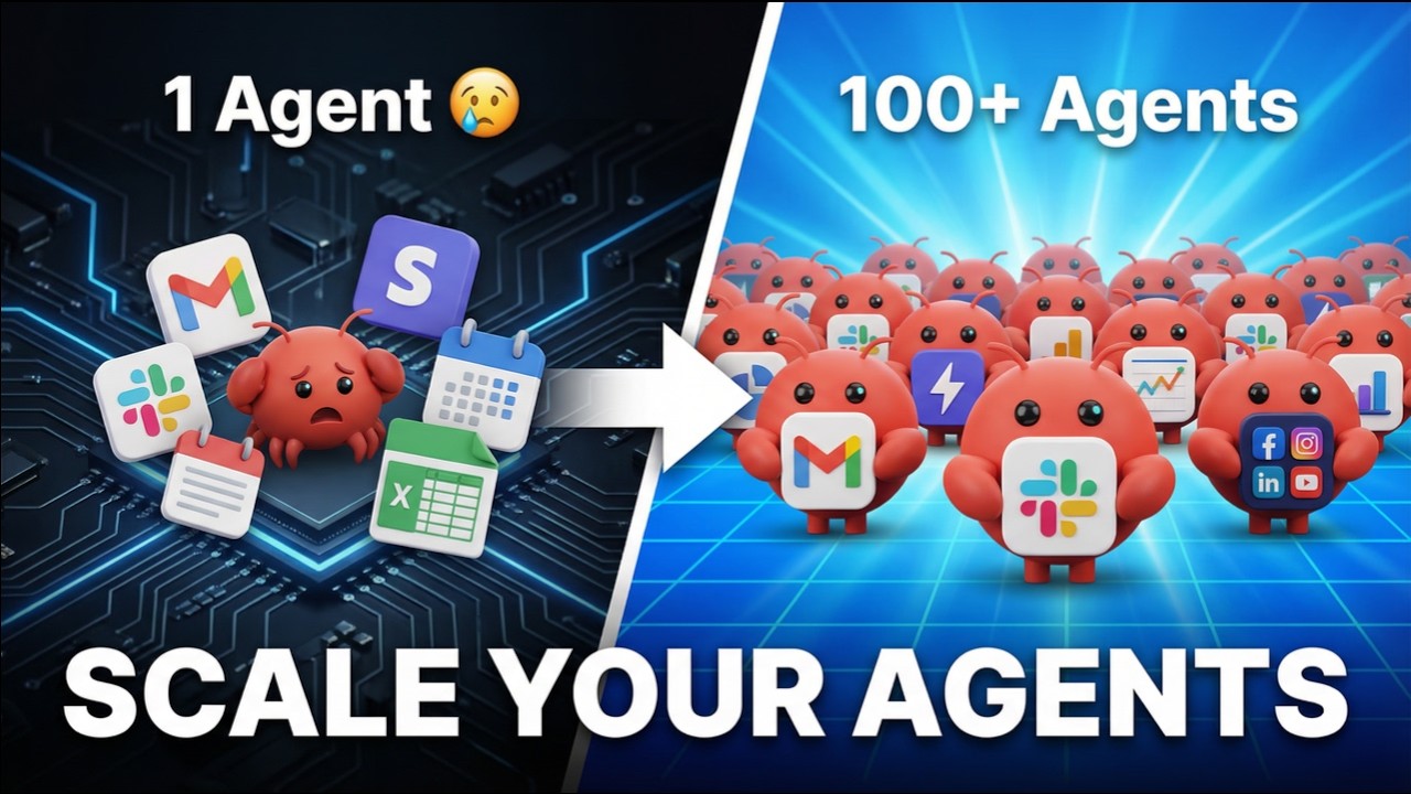 Clawdbot multiple agents tutorial thumbnail