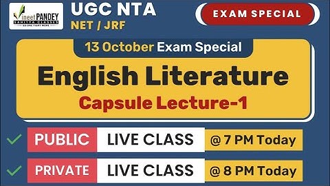 UGC NET English Literature 13th October Exam Guidance ! Preparation Strategy And Methods