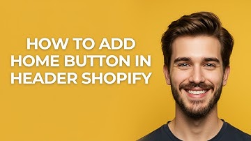 How to Add Home Button In Header Shopify - GUIDE!