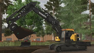 Ls25 Baustelle Baugruben Aushub Mit Dem Volvo Ecr355 Va Landwirtschafts Sim 25