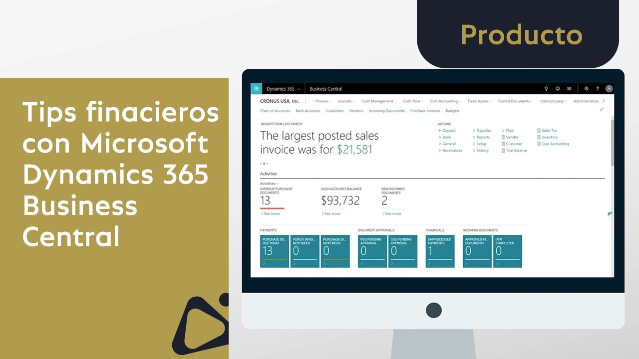 Business Central Tips Financieros - YouTube