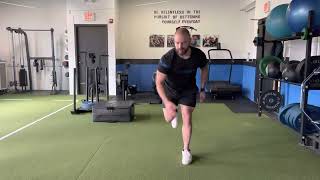 Single Leg Depth Drop to 45 Degree Bound