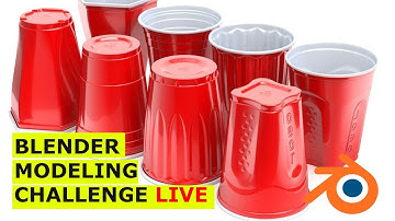 Blender modeling challenge live stream