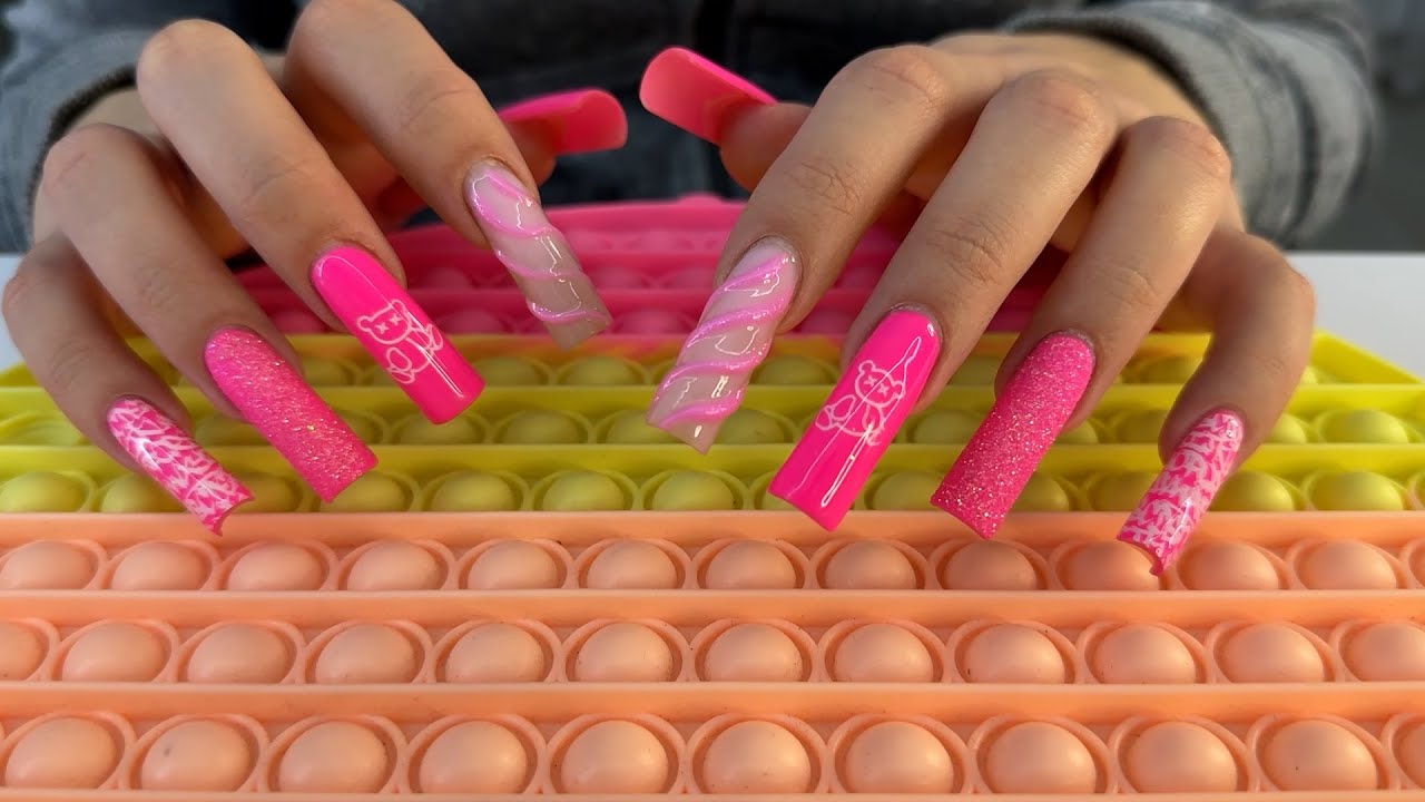 1 HOUR ASMR - Tapping and Scratching Pop It !