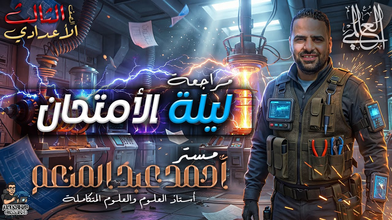 أقوى مراجعة ليلة الامتحان علوم للصف الثالث الإعدادي | أسئلة نماذج امتحانات + شرح سريع لأهم النقاط