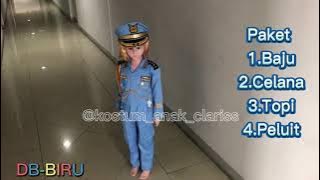 Baju Seragam Kostum Profesi Anak DB Biru Laki laki Cilik Angkatan Udara WARA Biru Karnaval 621 622