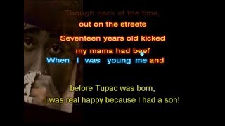 Dear Mama - Tupac Shakur - Same-Language-Subtitling Karaoke lyrics on screen