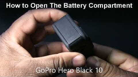 How to open the battery compartment on GoPro Hero Black 10.