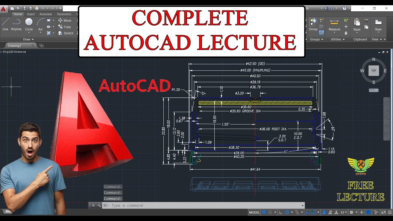 AutoCAD Basics for Beginners in Hindi | Mechanical & Civil Engineering ...