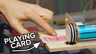 How Fast Can I Shoot A Playing Card? - Playing Card Machine Gun Tests