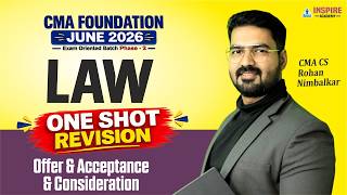CMA Foundation Law | One Shot Revision | Offer & Acceptance | June 26 Exam | CMA CS Rohan Sir