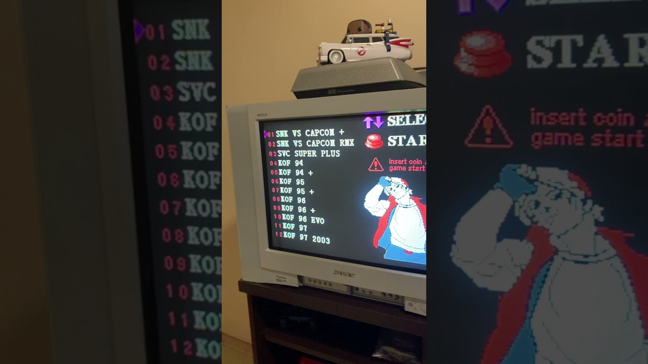 Vídeo demonstrando mvs efighters com problema nos controles.