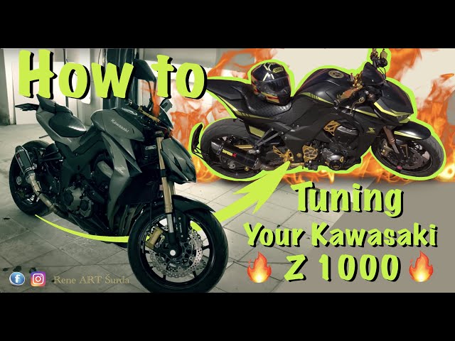 How to tuning KAWASAKI Z1000 THE BEAST / Black and Gold rider - YouTube