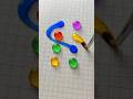 👑🪂🧊⚽💄 fun color water drop #drawing #line #games #shorts