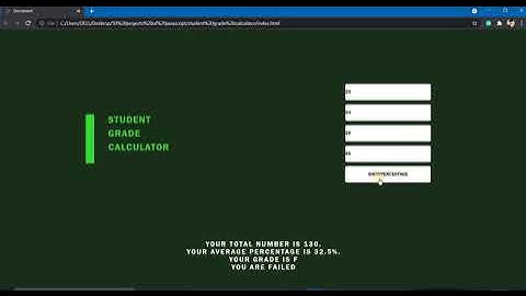 JavaScript student grade calculator