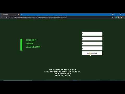 JavaScript student grade calculator - YouTube