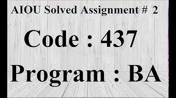 AIOU Code 437 Solved Assignment No 2 Spring 2023 | Baloch Academy