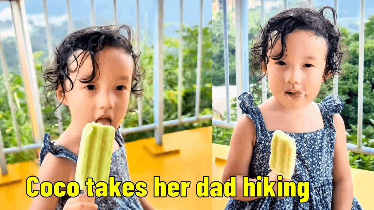 Coco took her dad hiking, and they even got to ride an elevator! It was amazing!