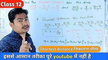 shortest distance class 12 | shortest distance between the lines class 12 3d