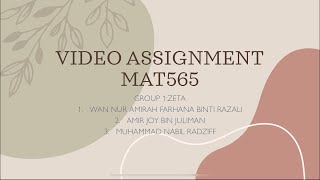 ASSIGNMENT MAT565 - FOURIER SERIES (GROUP 1)