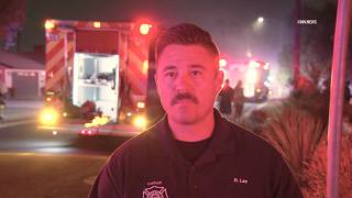 Firefighters Douse 8th Avenue House Fire in Phoenix With Fire Captain Briefing on Camera