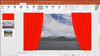 How to Add Curtains Transitions Animation Effect in PowerPoint Slide screenshot 2