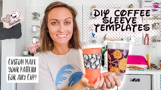 Download How To Design Your Own Coffee Sleeve Template Free Pattern Pieces For 3 Sizes Available Youtube