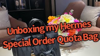 Unboxing my Hermes Special order (SO) Quota Bag  Is it a Kelly, Birkin or Constance? #hermesSO