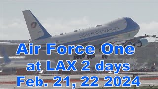 Air Force One at LAX, 2 days visits