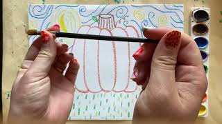 Starry Night Pumpkin Painting
