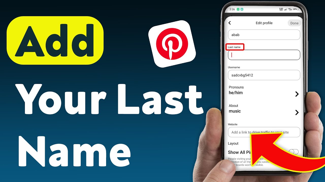 How To Add Your Last Name On Pinterest (Updated)