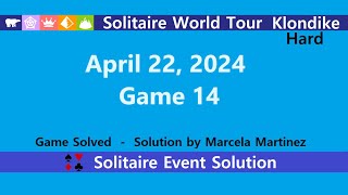 Solitaire World Tour Game #14 | April 22, 2024 Event | Klondike Hard screenshot 5