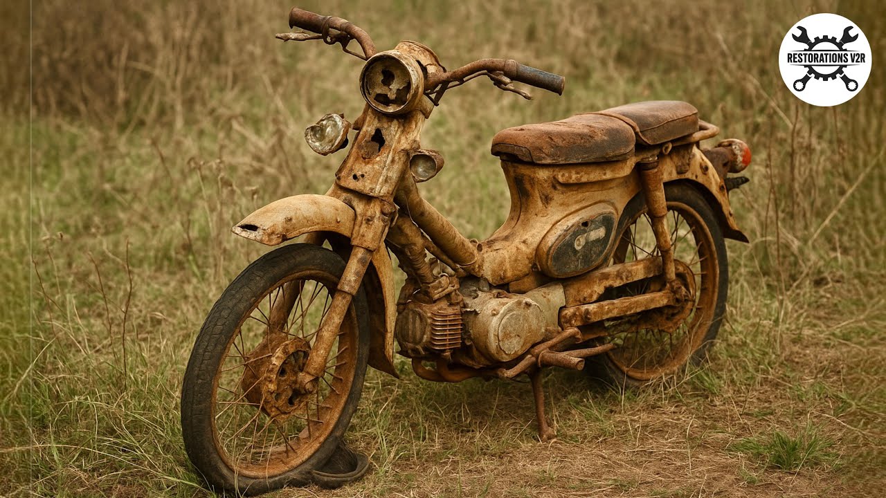 Механический гений восстанавливает винтажную HONDA 50CC, брошенную на 40 лет | Потряс интернет